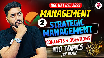 UGC NET Dec 2025 Management | Paper 2 Management Strategic Management Concept+MCQ