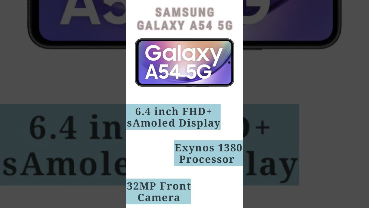 Samsung Galaxy A54 5G💥 Specification🔥Ip67💧