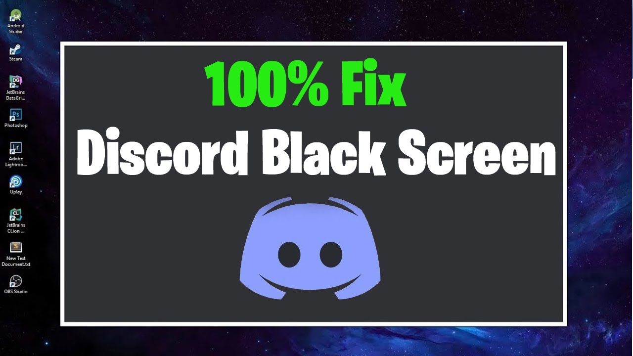 How To Fix Discord Black Screen Error Youtube