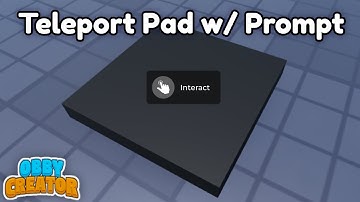 How To Make Teleport Pad With Prompt Effect Tutorial || Roblox - Obby Creator