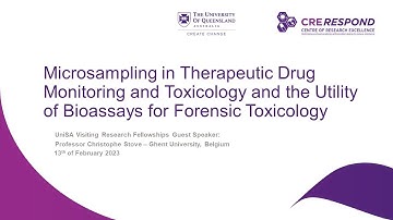 Guest Professor Christophe Stove presentation on Microsampling in TDM and Forensic Toxicology