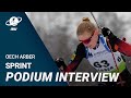 OECH 2022 Arber Women Sprint Podium Interview