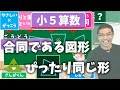 【オンライン授業】小学校５年生算数：合同である図形！ぴったり同じ形