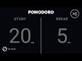 20 / 5  Pomodoro Timer - 2 hours study || No music - Study for dreams - Deep focus - Study timer