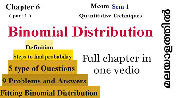 Binomial Distribution/ Mcom/ Quantitative Techniques