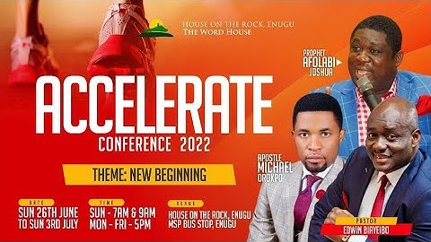 RE-LIVE BROADCAST - DYNAMICS OF ACCELERATION Pt 2 || APOSTLE MICHAEL OROKPO