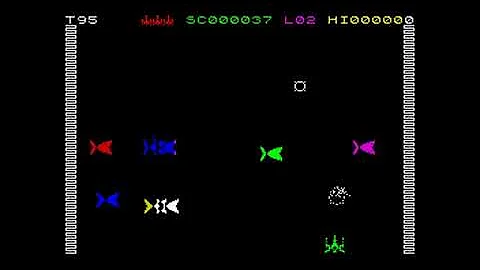 Jeremy Webb playing Arcadia for the 48k Sinclair ZX Spectrum