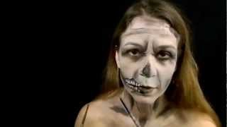 Zombie face painting tutorial 2012