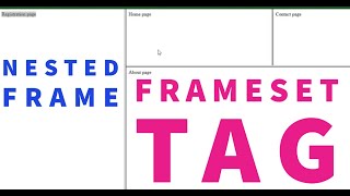 how to use frameset in html | frame tag in html | how to create frame in html By CodeETeach