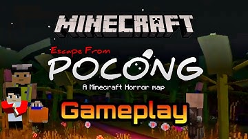 Escape From Pocong | Gameplay | Minecraft Bedrock , PE