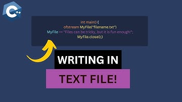 1 - How to Write data in a TEXT file in C++ | File Handling | write() | C++