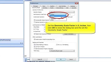FEMAP "FILE, MERGE": Set Femap Preferences (Step1 of 4)