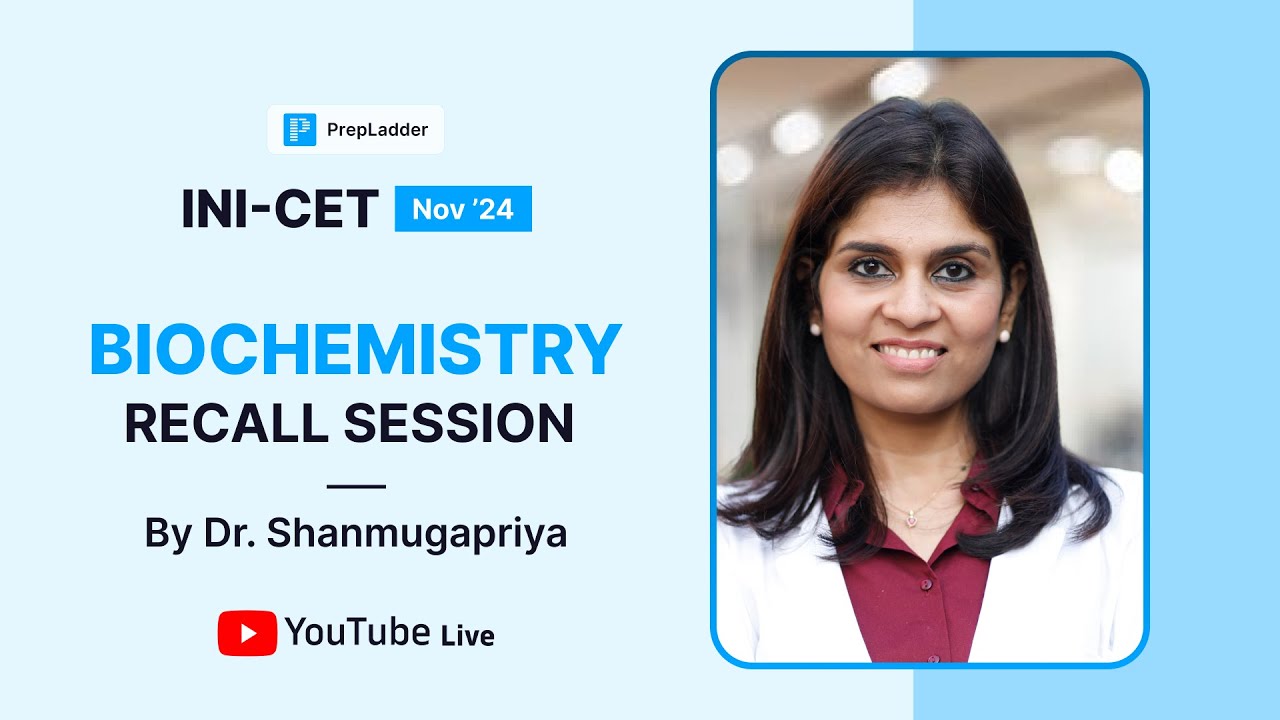INI-CET Nov '24 Biochemistry Recall by Dr. Shanmugapriya🔍