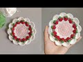 Strawberry Crochet Coaster Cute Easy Crochet Ideas For Beginners