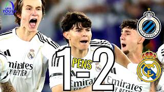 Club Brugge U19 vs Real Madrid U19 1–1 (1–2 PENS) | UEFA Youth League Final Highlights