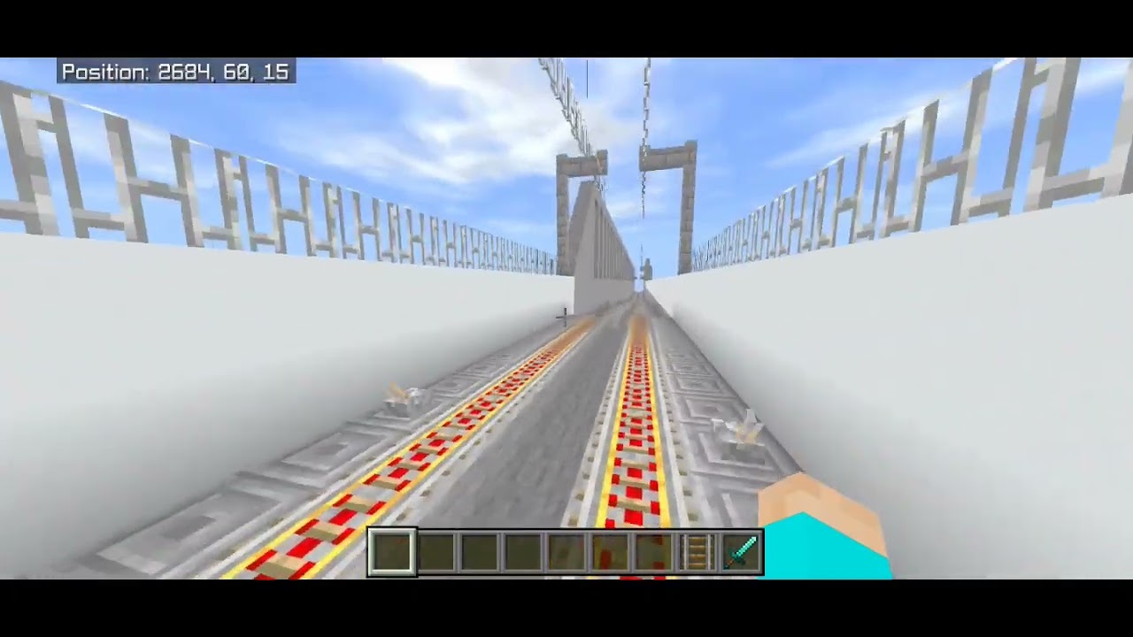 MRT3 in Minecraft test run (with minecarts connected) YouTube