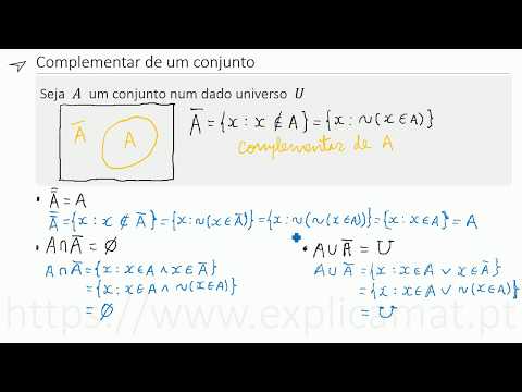 Capa: Operações entre conjuntos — Complementar de um Conjunto