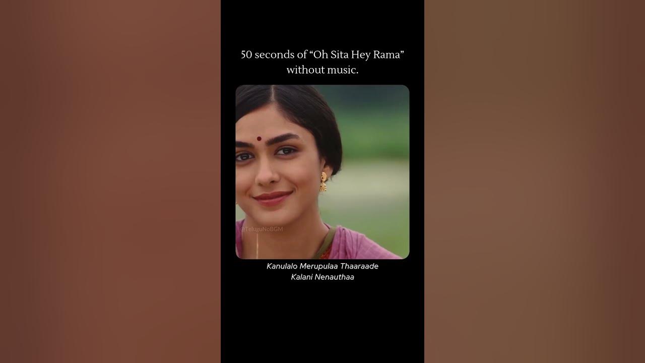 Oh Sita Hey Rama (Sita Ramam) - Without Music Oh Sita Hey Rama (Sita Ramam) - Without Music