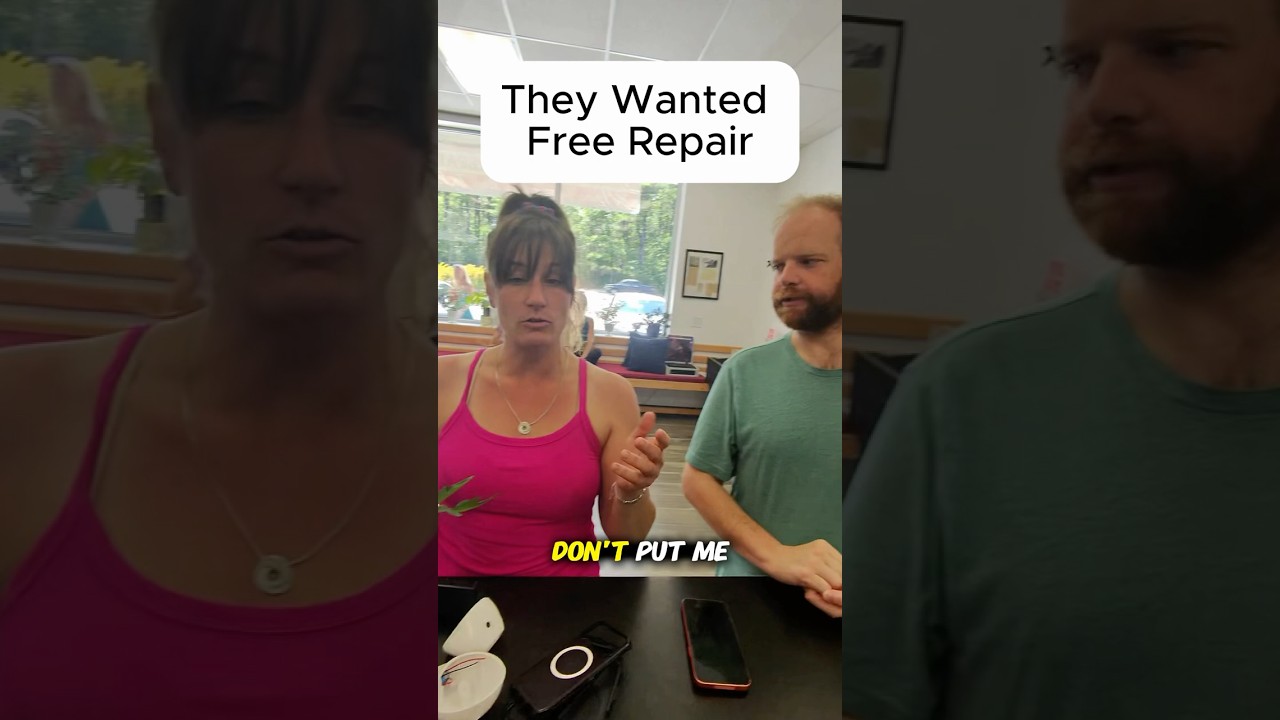 THEY WANTED FREE REPAIR‼️ #smartphone #brokenfix #tablet #problemfix #gaming #brokenscreen