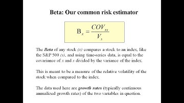 Beta and the Sharpe ratio