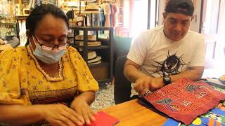 A Mola Masterclass - an Indigiounes Guna Woman in Panama Shows her Craft