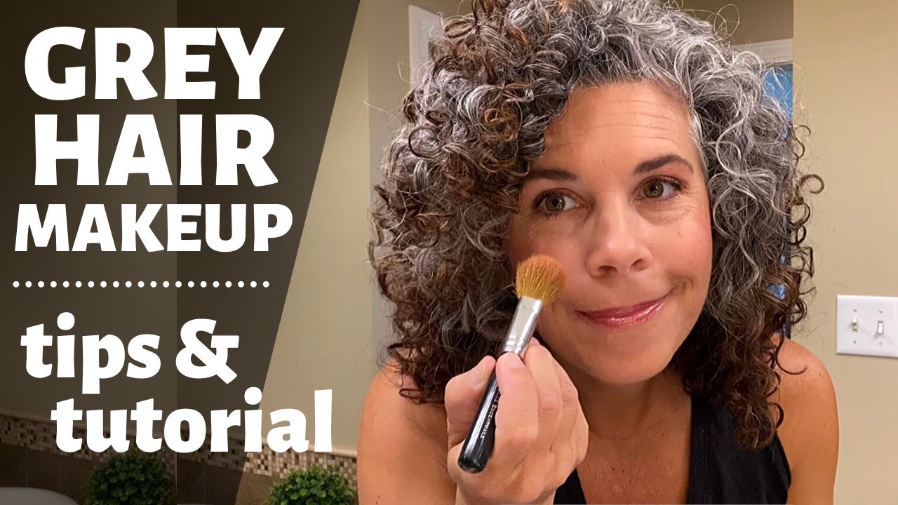 Grey Hair Makeup Tips And Tutorial Makeup For Grey Hair Over 40