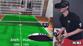 Summit1g Challenges Hutch to $100 VR Table Tennis 1v1!
