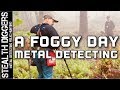 A foggy day metal detecting in NH cellar holes #252 the NEL Tornado coil on Garrett ATGOLD detector