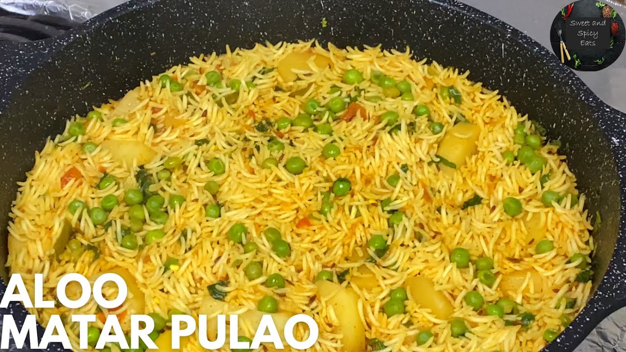 Aloo Matar Pulao | Vegetable Pulao Recipe | Aloo Matar Rice Recipe ...