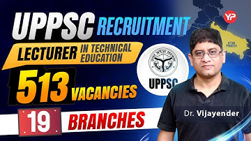 513 Vacancies, 19 Branches UPPSC Lecturer Recruitment Technical Education Detailed Notification 2025