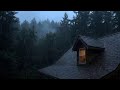 Heavy Rain & Thunder in Forest Leaves - 99% Fall Asleep Fast With Nature Rain Sounds | Cure Insomnia