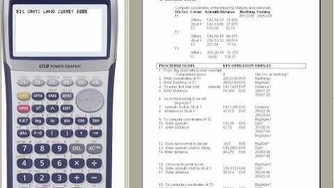 Casio fx9860G land survey random shots