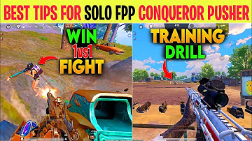 SOLO FPP : 🇮🇳 DAY - 3 😍 Best Tips For Solo Fpp Conqueror Pusher In BGMI 🔥|| Training Drill ✅