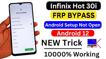 Infinix Hot 30i FRP Bypass Android 12 New Solution | Infinix (X669C) Gmail Account Bypass Without Pc