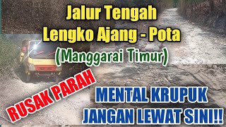 Rawan Kecelakaan‼️Jalur Lengko Ajang-Pota Rusak Parah