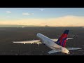 4k full flight  live weather  denver to los angeles  delta airlines airbus a320 neo  msfs 2020