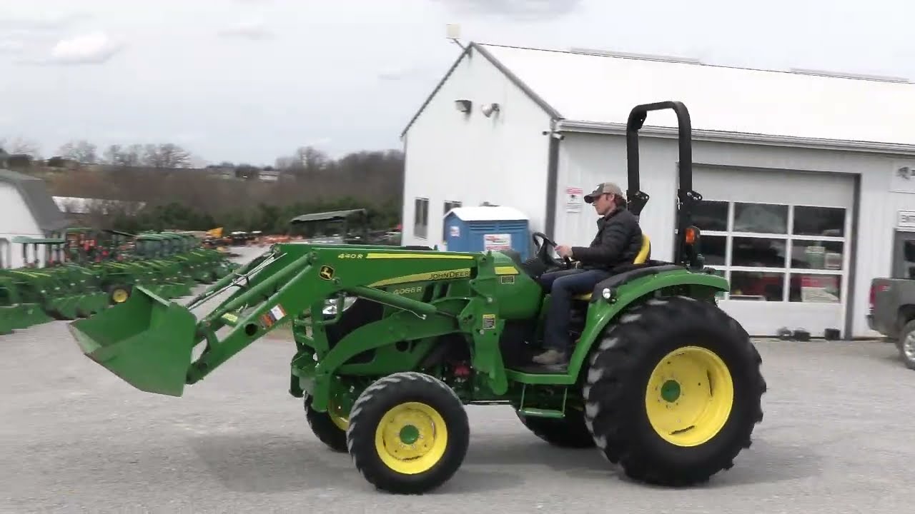 2021 John Deere 4066R Open Station Tractor w/ Loader! For Sale by Mast