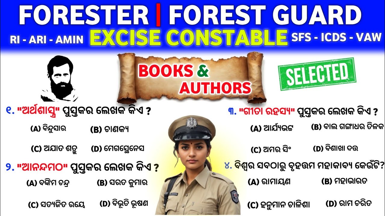 Odisha Famous Writers and Their Books – GK Questions & Answers/ All competitive exam Questions 
