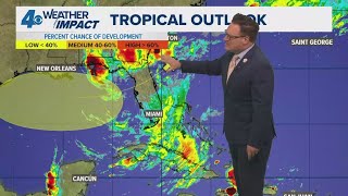 Tuesday 10 PM Tropical Update: NHC says 10% chance of tropical development in the Gulf