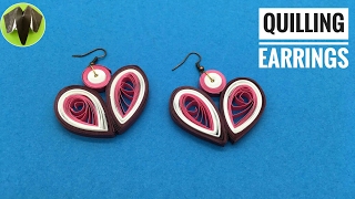 Quilling Heart Earrings - Design 9 - DIY Tutorial by Paper Folds screenshot 3