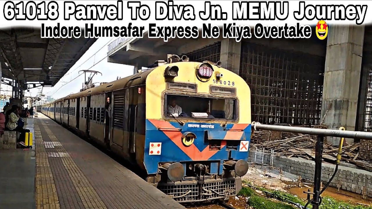 *61018 Panvel To Diva Jn. Passenger Journey🚂| Memu Train Journey🚂| Crossing With Mandovi Express 🤩 |