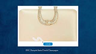 I.n.c. Danyele Satin Clutch Champagne