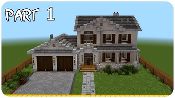 How to build a suburban house in minecraft (with interior) part1/2 Minecraft suburban house tutorial