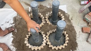 Make tables and flower pots from plastic bottle caps and PVC pipes and egg trays. cement craft ideas