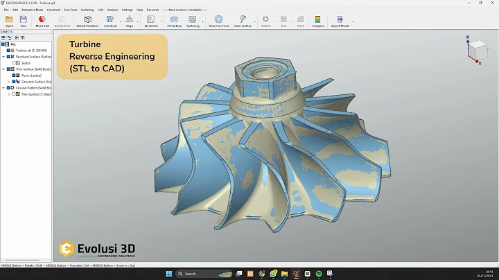 QUICKSURFACE  - Turbine Reverse Engineering