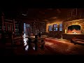 Cozy Winter Cabin Ambience with Falling Snow, Relaxing Wind and Fireplace Sounds