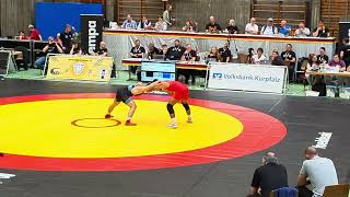 WRESTLING/RINGEN DEUTSCHEMEISTERSCHAFT 2024 U - 17 BIS 80 KG. Deni Kosumow - Felix Schmitt