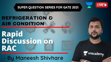 L17 | Rapid Discussion on RAC | Refrigeration & Air Condition | GATE/ESE 2021 | Maneesh Shivhare