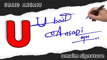 ❤️ Ubaid Ansari Name Signature Request Done | How To Draw Signature | Signature Classes ❤️
