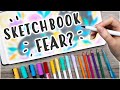 Fighting that Sketchbook FEAR | Filling a Sketchbook Spread | Draw with Me